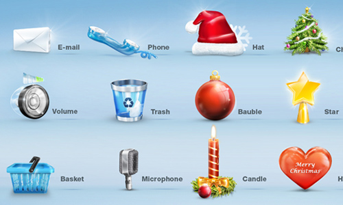 Merry Christmas Icons Set