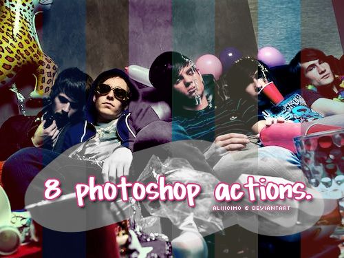 8 actions in pack for photoshop.
