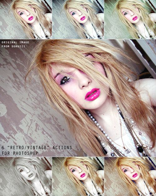 colorful lips and color enhancements through actions.