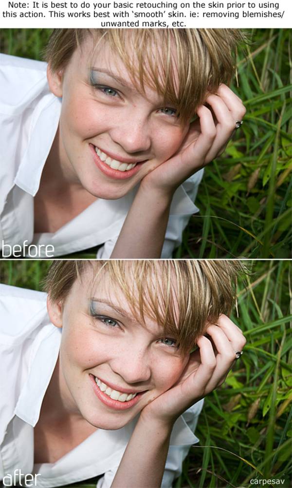 Basic Skin Retouching Action by CarpeSav
