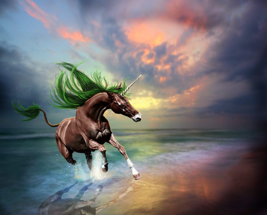 Green Horse - Unique Wallpaper