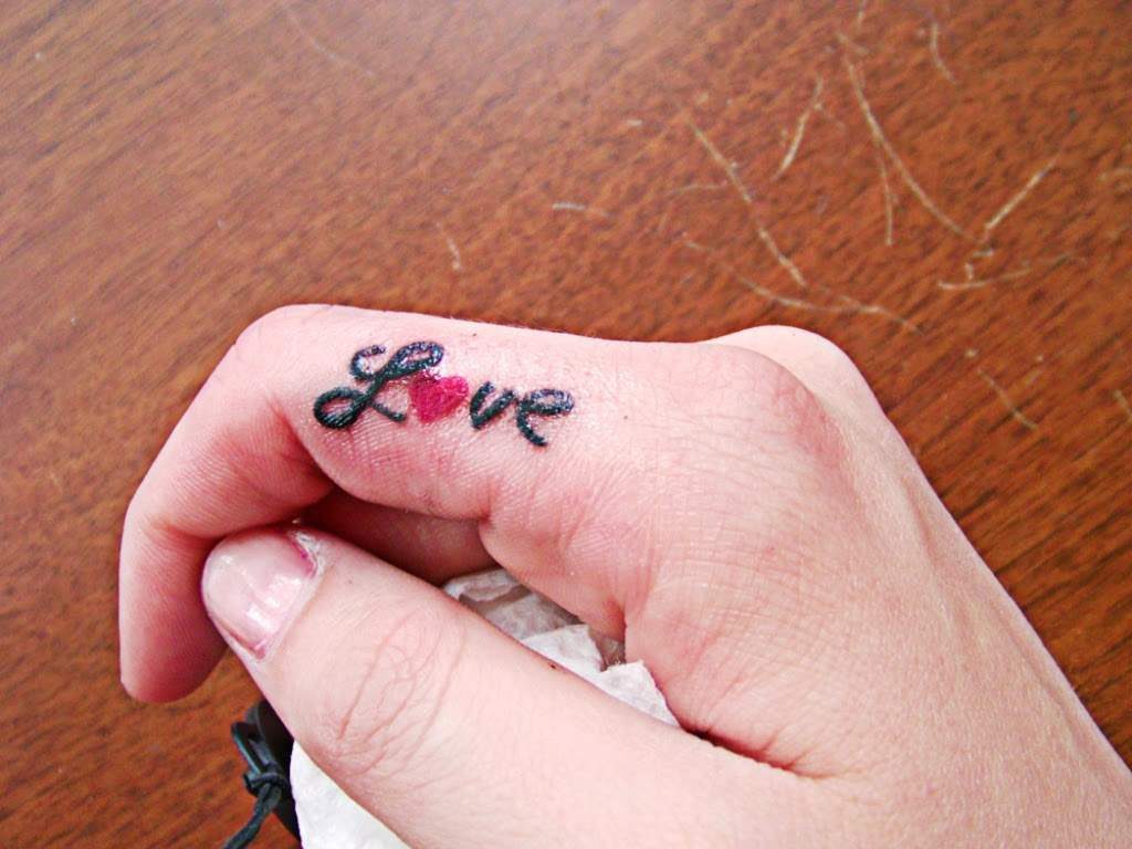 Red Heart Love Tattoo