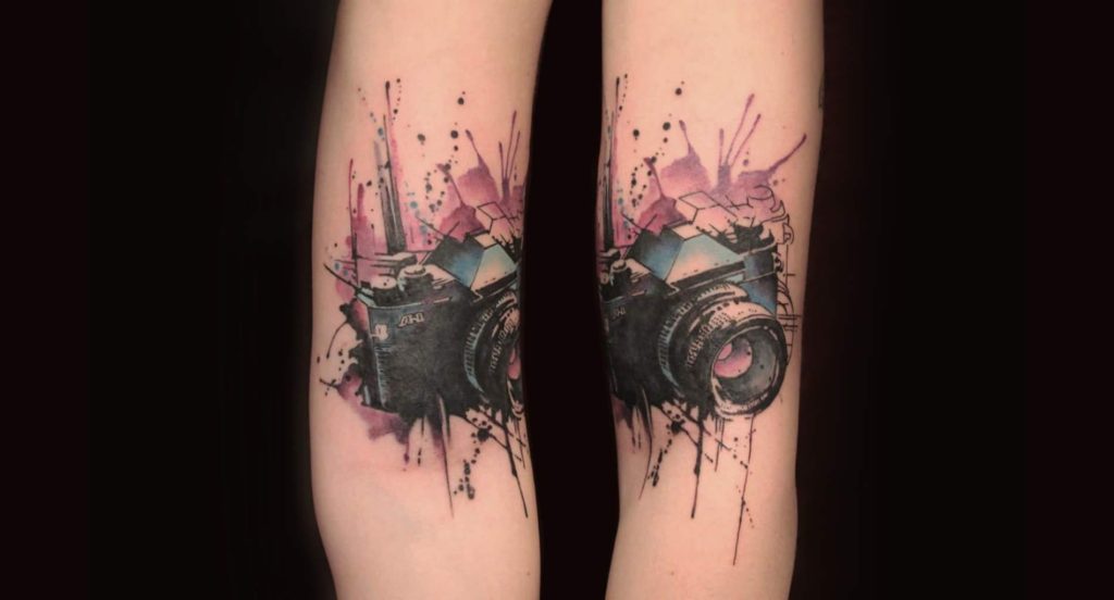 3d watercolor tattoo pretty