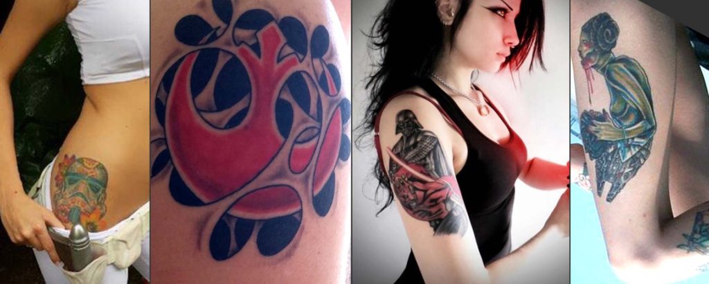 watercolor modern tattoos