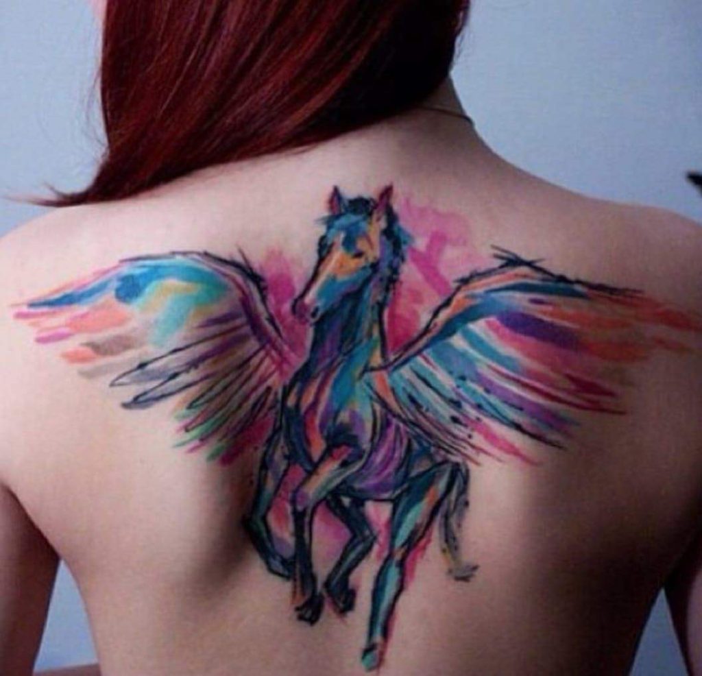 angle - tattoos watercolor